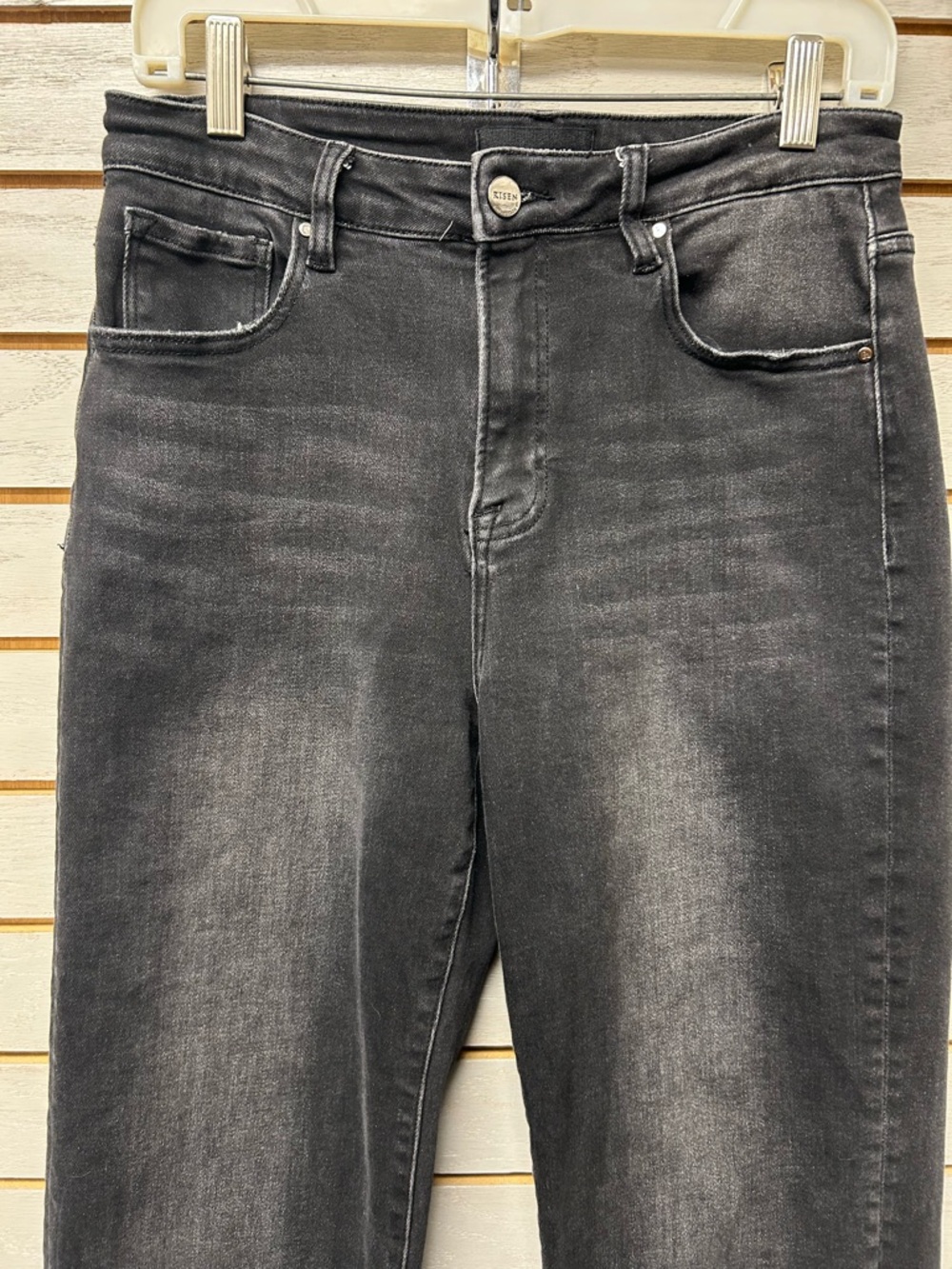 High-Rise Black Straight Jeans for Women - Picture 4 of 7